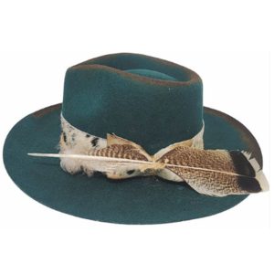 Feathered in Jade Fedora